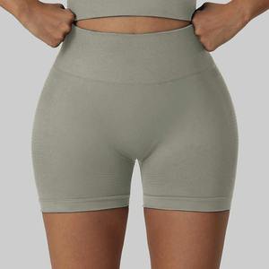 Short de Yoga taille haute pour femme coloré Tie-Dye motif solide taille élastique vêtements de sport d'été en Spandex/Nylon Yoga Leggings - Product Image 4