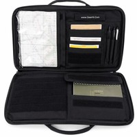 Sac administratif classique pour le terrain, organiseur de documents, porte-cahier de planification de mission, panneau pare-soleil MOLLE en nylon Cordura 1000D