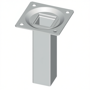 ELEMENT SYSTEM Furniture <b>Leg</b> White 25 X 25 mm <b>Height</b> 150 mm Screw-On Plate 4 Pieces/SET for <b>Tables</b> - Product Image 3