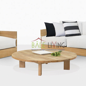 Table basse en bois de teck massif Arjuna, hauteur réglable écologique au design moderne pour meubles de salon, maison, hôtel, extérieur - Product Image 5