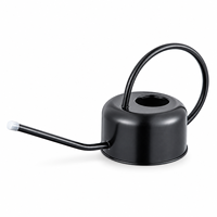 Arrosoir en métal de 700 ml avec long bec verseur pour plantes d'intérieur, or, noir et argent, logo personnalisé
