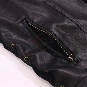 Gilet en cuir d'hiver pour homme personnalisé - Respirant, imperméable, coupe-vent, vêtement d'extérieur décontracté, durable, disponible en gros - Product Image 4