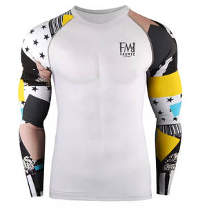 Impreso para hombre de manga completa Rush Guard Stretch Fitness Quick Dry Rash Guard para color personalizado Rash Guard con brazos sublimados - Product Image 2