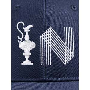 Cappello a 5 Pannelli America's Cup 38 Blu Navy con Visiera Curva, Stile Etnico Vintage, in Twill, alla Moda, con Lettere e Foglie, Sportivo - Product Image 4