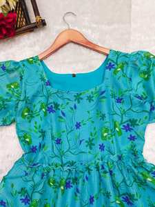 ชุดเดรสชิ้นเดียวพิมพ์ลายดอกไม้ชุดเดรสสำหรับงานแต่งงานและงานปาร์ตี้ผ้าไหมยาวสไตล์ดั้งเดิม - Product Image 4