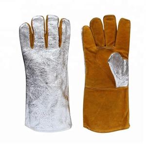 Guantes Tácticos HSI HSI-WG49 para Bombero, Aluminizados, de Cuero Vacuno Dividido, Resistentes a Cortes, Ignífugos, de Protección para Soldadura TIG/MIG - Product Image 1