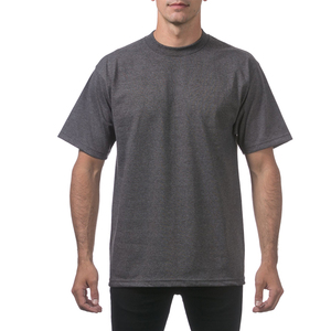 Camiseta de manga corta de peso pesado para hombre Pro Club-Camiseta de cuello redondo de manga corta de algodón de peso pesado para hombre Pro Club Charcoal - Product Image 6
