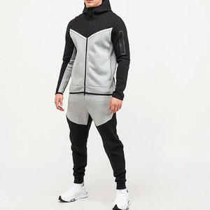 Ensemble de survêtement pour homme, polo à capuche blanc, manches longues, jogging, vêtements de sport - Product Image 3