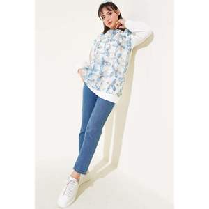 Túnica delantera floral tul azul - Product Image 1