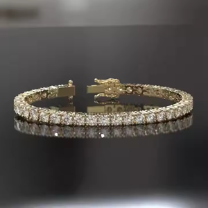 Hip Hop Rappeur Sterling 925 Argent Haut De Gamme Glacé Moissanite Diamant Bracelet De Tennis Personnalisé pour les Femmes - Product Image 2