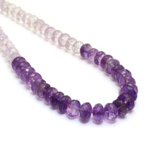 Amatista de 7mm-9mm, cuentas de Rondelle facetadas de piedras preciosas semipreciosas de amatista Africana Natural, cuentas sombreadas para la fabricación de joyas - Product Image 6