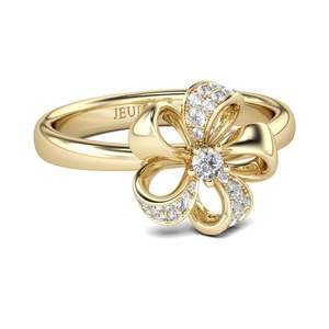 Bague en or plaqué Jeulia avec incrustation de diamant rond pour enfants - Product Image 2