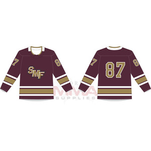 Libérez votre guerrier sur glace intérieur avec nos maillots de hockey haut de gamme 100% polyester prix de gros maillot de hockey sur glace - Product Image 2