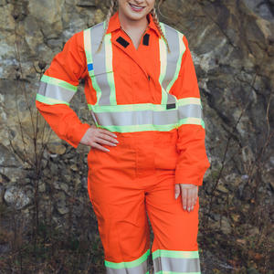 Mono de trabajo cómodo para mujer con bordado de impresión de logotipo personalizado, ropa de seguridad duradera, suministro de fábrica OEM - Product Image 3