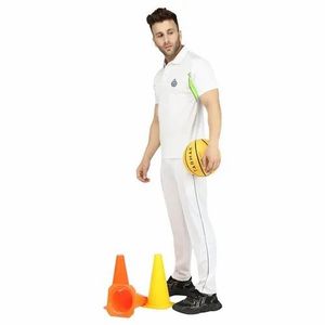 Men's Breathable Summer Sportswear <b>Cricket</b> Set with Simple Design Short Sleeves Sporty Style and Turn-down Collar - Product Image 2