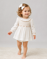 Ensemble Robe et Culotte à Volants Personnalisé Jiefute pour Bébé Fille, OEM/ODM, Marque Privée, Manches Longues, pour Anniversaire et Baptême