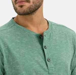 T-shirt Homme Coupe Ample Manches Courtes 100% Coton 3 Boutons sur le Devant Logo Personnalisé Hip Hop 230g – Nouvelle Collection 2025 – Meilleures Ventes - Product Image 5