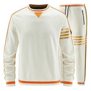 Chándal con parche desgastado bordado personalizado para hombre, chándal Unisex, sudadera y pantalones de chándal de algodón 100% - Product Image 4