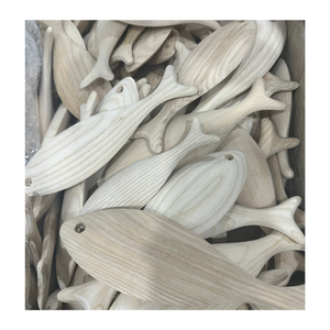 Décoration Maison Artisanat Poisson En Bois Avec Forme Peinte/Non Peinte Poisson En Bois, Poisson En Bois Coloré Pour Souvenir - Product Image 1