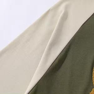 Camiseta de hombro caído de gran tamaño para hombre, logotipo bordado de moda con tela de punto, parche de chenilla personalizado, ropa elegante - Product Image 2