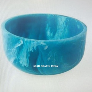 Cadeau de mariage tendance de haute qualité à la mode résine époxy bol à salade vaisselle salade bol de service vaisselle bol charismas cadeau - Product Image 6