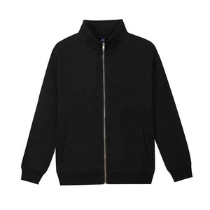 Otoño 380g ecológico cremallera con capucha cárdigan con capucha logotipo personalizado hecho poliéster/algodón sólido polar liso teñido bordado 3D - Product Image 5