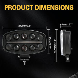 Focos LED <span class=keywords><strong>de</strong></span> 10 Pulgadas <span class=keywords><strong>de</strong></span> <span class=keywords><strong>Alta</strong></span> Resistencia al Agua, 12 V, para Todoterreno, <span class=keywords><strong>Luz</strong></span> <span class=keywords><strong>de</strong></span> Trabajo LED <span class=keywords><strong>de</strong></span> 10 Pulgadas, <span class=keywords><strong>Luz</strong></span> Adicional para Camiones, Remolques, SUV, Barcos - Product Image 2