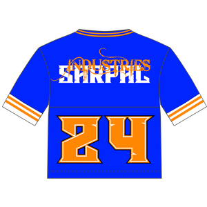 เสื้อยืดเจอร์ซีย์ตาข่ายคอวีผู้ชายสุดหรู ขายส่ง แขนสั้น หนานุ่ม ลายปัก 3 มิติ สไตล์สปอร์ต รับสั่งทำ - Product Image 2