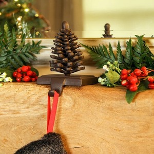 Support de bas de Noël réglable en métal robuste support de cheminée festive organisateur de support décoratif - Product Image 1