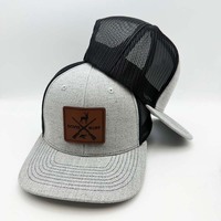 Gorras de Camionero con Parche de Cuero con Logotipo Personalizado de Vietnam, Gorras de Camionero con Estampado de Camuflaje de Pato, Gorra de Camionero de 6 Paneles, Gorras de Camionero 112, Gorras de Malla