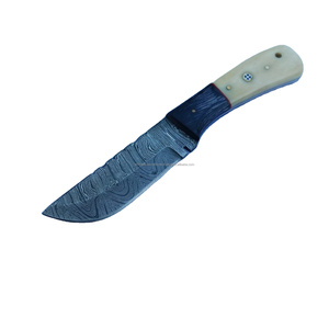 Nouvel Arrivage Couteau de Chasse à Lame Fixe en Acier Damas avec Manche en Os de Chameau, Manche Plein, Qualité Industrielle, Lame à Changement Rapide - Product Image 1