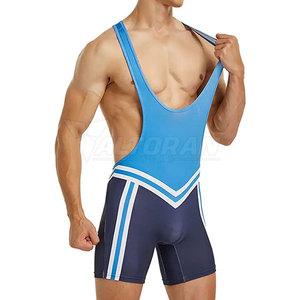 OEM Customized 100% Polyester Plus Size Wrestling <b>Singlet</b> New Design Sportswear Valtoran Wear VW-1206 220g <b>Men</b> - Product Image 3