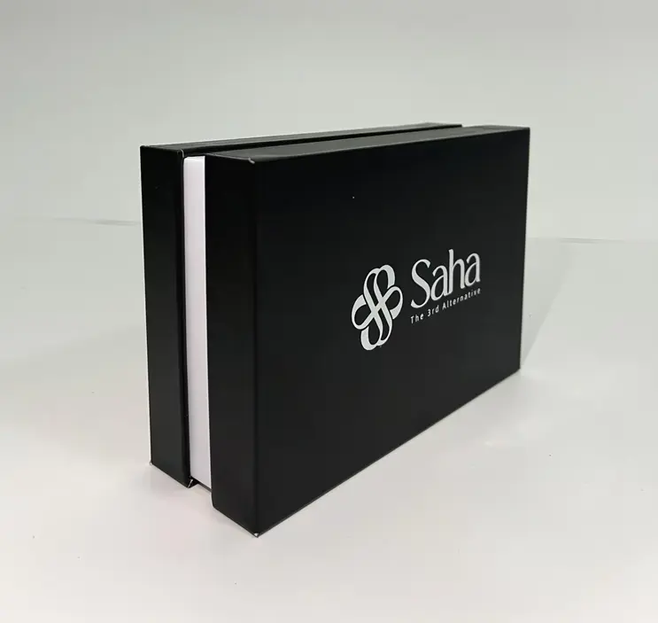 Caixa de embalagem para presente com tampa de pescoço base para caixas auto-elevatórias, logotipo personalizado impresso, feito à mão, tamanho personalizado