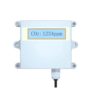 Sensor de Temperatura, Umidade e CO2 Montado na Parede RS485 Modbus para Monitoramento Ambiental Interno e Controle Climático em Estufas - Product Image 2