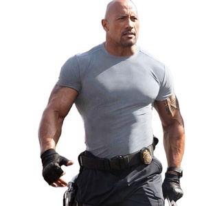 Nouvelle mode taille américaine décontracté sec Fitness excellente Protection UV musculation Sport blanc T-shirt hommes fils plus fins - Product Image 2