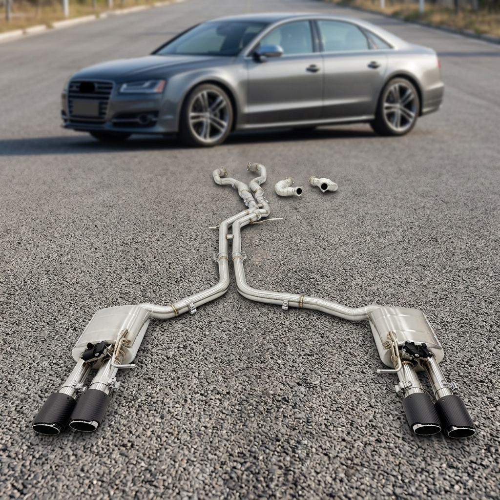 VantaFlow T304 Performance High Flow Catted Downpipe and Catback Exhaust for Audi S8 D4 4.0T 2013-2018 Full Exhaust System
