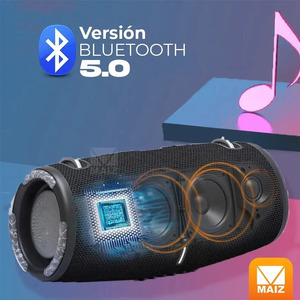 Portable Bluetooth Speaker with FM Radio, USB <b>Rechargeable</b>, <b>LED</b> <b>Light</b> - Assorted Colors - Product Image 3
