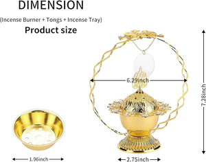 กระถางธูปทองเหลืองดีไซน์หรูหรา โดดเด่นไม่เหมือนใคร เหมาะสำหรับการใช้งานทางศาสนาที่บ้านและสถานที่ทางศาสนา - Product Image 3