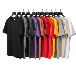 T-shirt Blanc, T-shirt Organizer Vintage T Shirt T-shirts Men 100% Cotton Casual Plain Dyed OEM Service with Pattern Jersey
