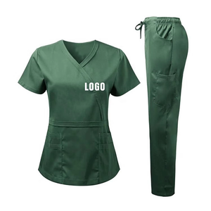 Uniforme médico unisex, proveedor de OEM y ODM, conjunto de uniformes médicos transpirables de algodón y poliéster - Product Image 4