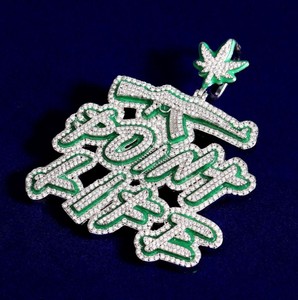 New Hip Hop Men Jewelry Cool Meaning <b>Letter</b> Gun Point Life Design Fluorescence Enamel Glow in Dark Pendant - Product Image 4