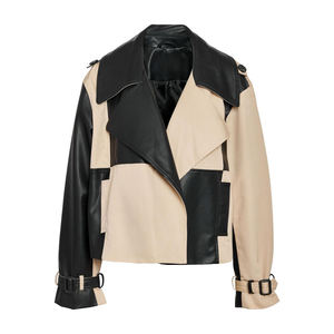 Chaqueta de piel de oveja genuina suave y fina de alta calidad para mujer, longitud larga con decoración bordada, nueva moda, tela de PU transpirable - Product Image 6