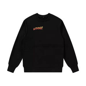 Vente en gros de sweatshirt à col rond en éponge française pour hommes impression personnalisée style de rue tissu polaire à motif solide pour le printemps - Product Image 1