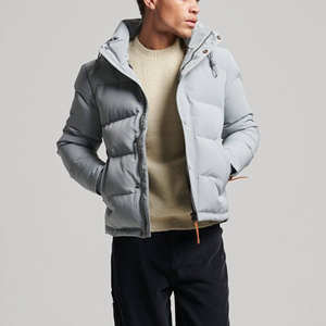 Chaqueta Bomber Personalizada para Hombre 2025, Chaqueta de Invierno Acolchada de Lona Gruesa con Relleno de Algodón, Transpirable, con Cuello Alto y Logotipo Frontal - Product Image 3