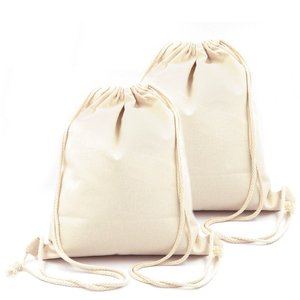 Sac en coton naturel écologique avec cordon de serrage, sac à savon en filet recyclable, sac de rangement pour le bain, la douche, le maquillage, la poussière, mini pochette cadeau - Product Image 1