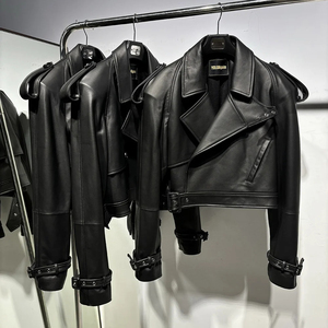 แจ็กเก็ตจระเข้หนังแกะแท้สำหรับผู้หญิงแจ็กเก็ตจระเข้หนังงูแท้ระบายอากาศได้ดีตามสั่ง - Product Image 5