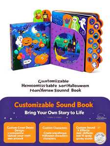 Libro Sonoro Interattivo Personalizzato per Halloween con Canzoni Tradizionali, Giocattolo Educativo OEM ODM - Product Image 2