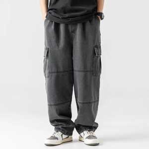 กางเกงยีนส์คาร์โก้พรีเมี่ยมสำหรับผู้ชายกางเกงเดนิมดีไซน์หลายกระเป๋าใส่สบายสำหรับสตรีทฮิปฮอปใช้ในชีวิตประจำวันการเดินทางแบบลำลอง - Product Image 2