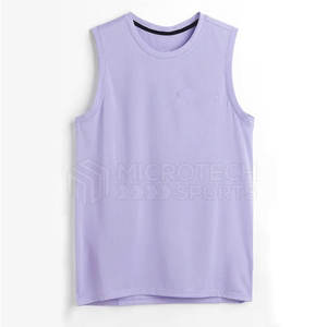 Camiseta sin mangas de color morado claro para hombre, chaleco deportivo informal para gimnasio, camisa muscular para entrenamiento, ropa deportiva suave transpirable para Fitness - Product Image 1