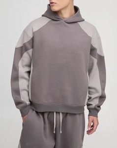 2025 nuevos chándales personalizados para correr, chándal para hombres, chándal de algodón/poliéster, jersey con capucha, ajuste holgado, Color doble, informal - Product Image 5